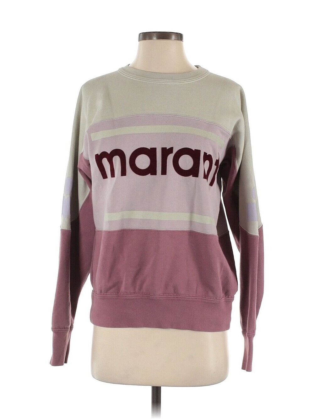 ISABEL MARANT ÉTOILE Purple  Logo Cotton Blend Pull Over Sweatshirt - FR 36/US 4